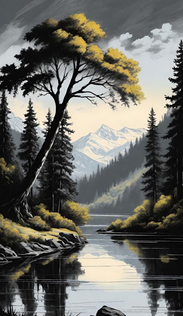 Fantastische Landschaften 19 - Isabella Buchfink Der See