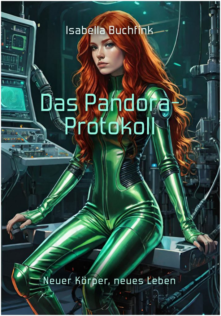 Buchtitel für "Das Pandora-Protokoll" 6 - Isabella Buchfink Entwurf für den Buchtitel der Geschichte "Das Pandora-Protokoll"
