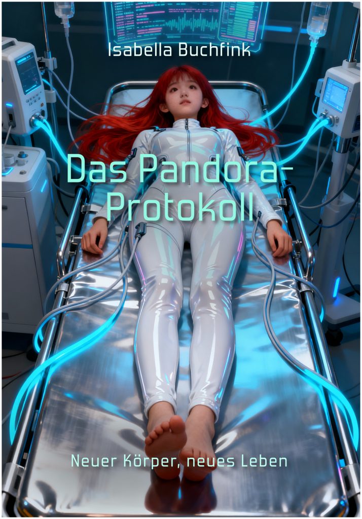Buchtitel für "Das Pandora-Protokoll" 3 - Isabella Buchfink Entwurf für den Buchtitel der Geschichte "Das Pandora-Protokoll"