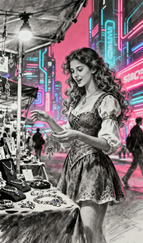 Isabella auf dem Flohmarkt